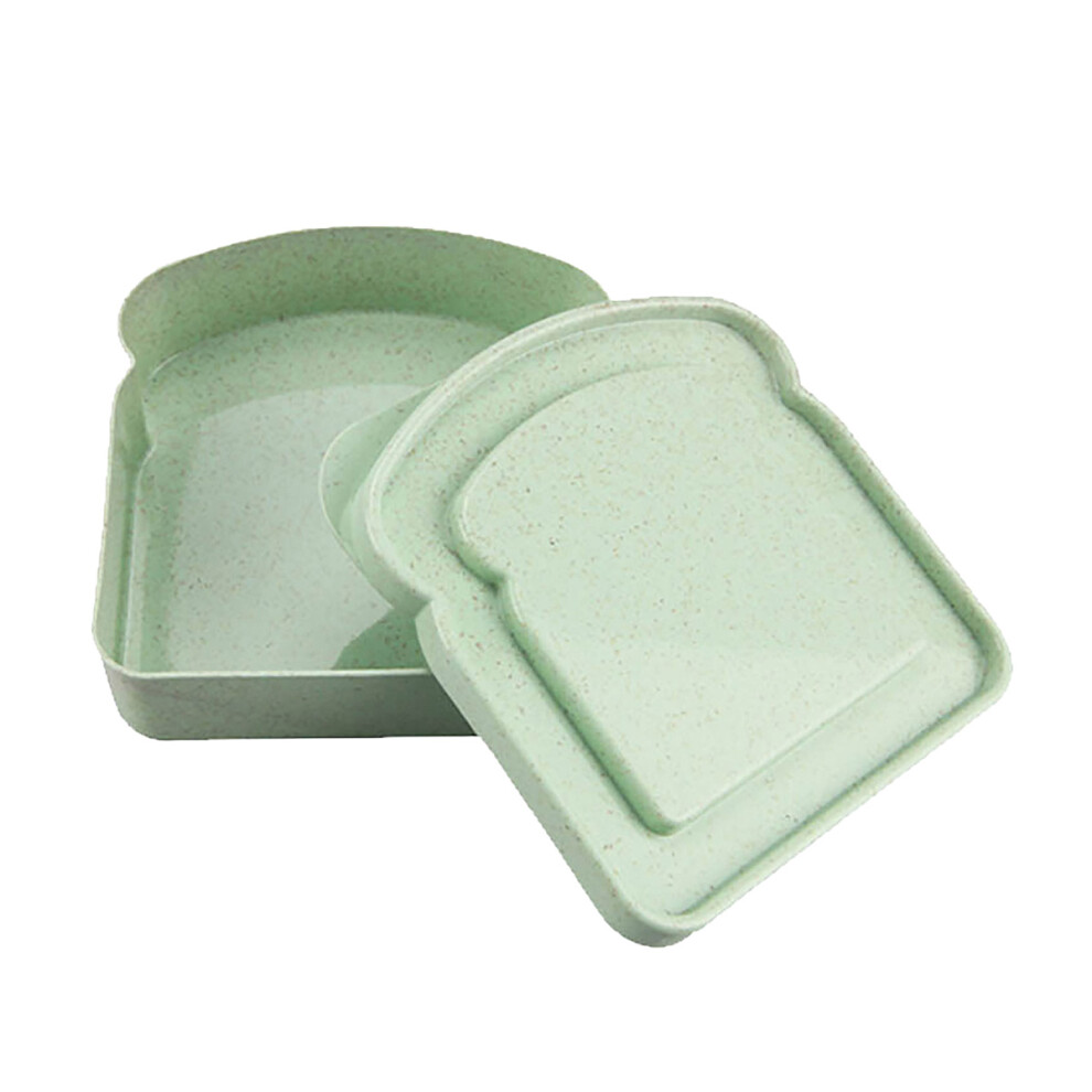 Reusable Plastic Food Storage, Toast Shape Food Storage Container With Snaps-On Lid, Dishwasher Safe And Bpa Free Sandwich Containers For Lunch Boxes, 9155353466162