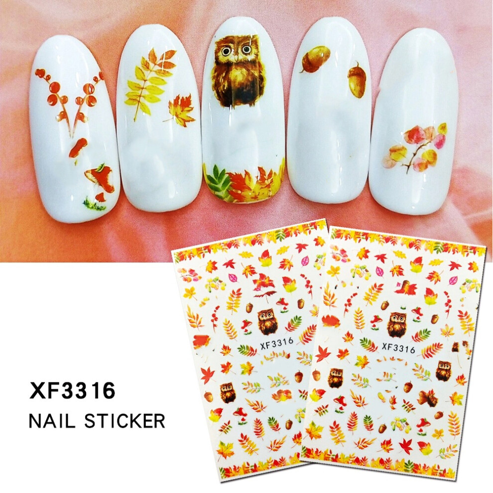 13pcs Self Adh Nail Art Stickers for DIY Manicure Home & Salon Use