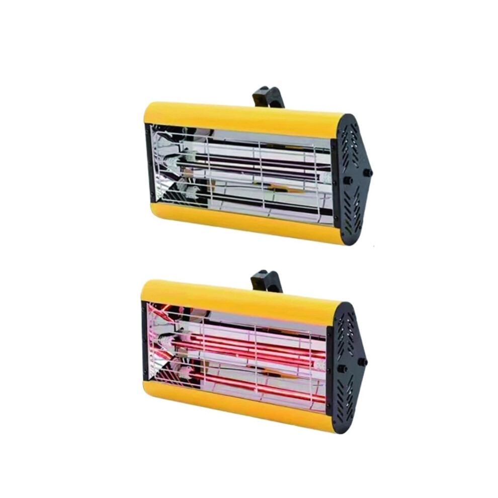 Handheld 1200W 2000W Shortwave Paint Curing Lamp Hot Paint Dryer Heating Lamp Heater(2000W Double Tube) 9339159263891