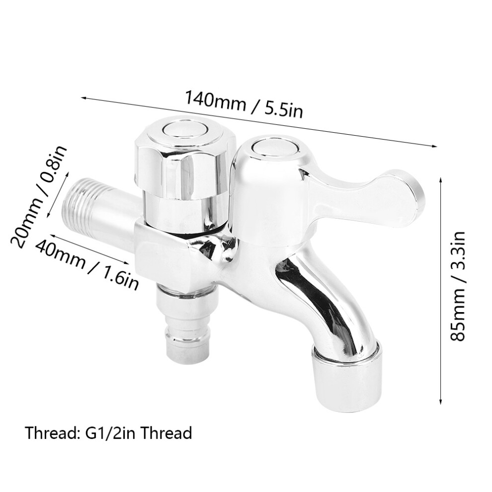 G1/2In Copper Dual-Use Quick Open Faucet For Washing Machine & Pool 4961362104699