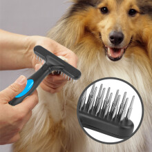 Hundepflege-Massage-Kamm für Katzen & Hunde – Blau, 15,5*11 cm, langlebiges Werkzeug