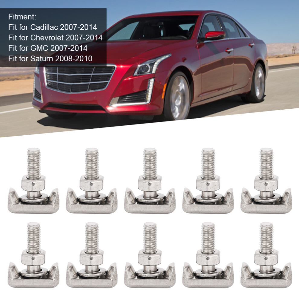 10Pcs Stainless Steel T Bolt Battery Cable Connectors For Cadillac 4991362105747