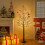 150cm Lighted Birch Christmas Tree with Red Birds 3