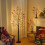 150cm Lighted Birch Christmas Tree with Red Birds 4