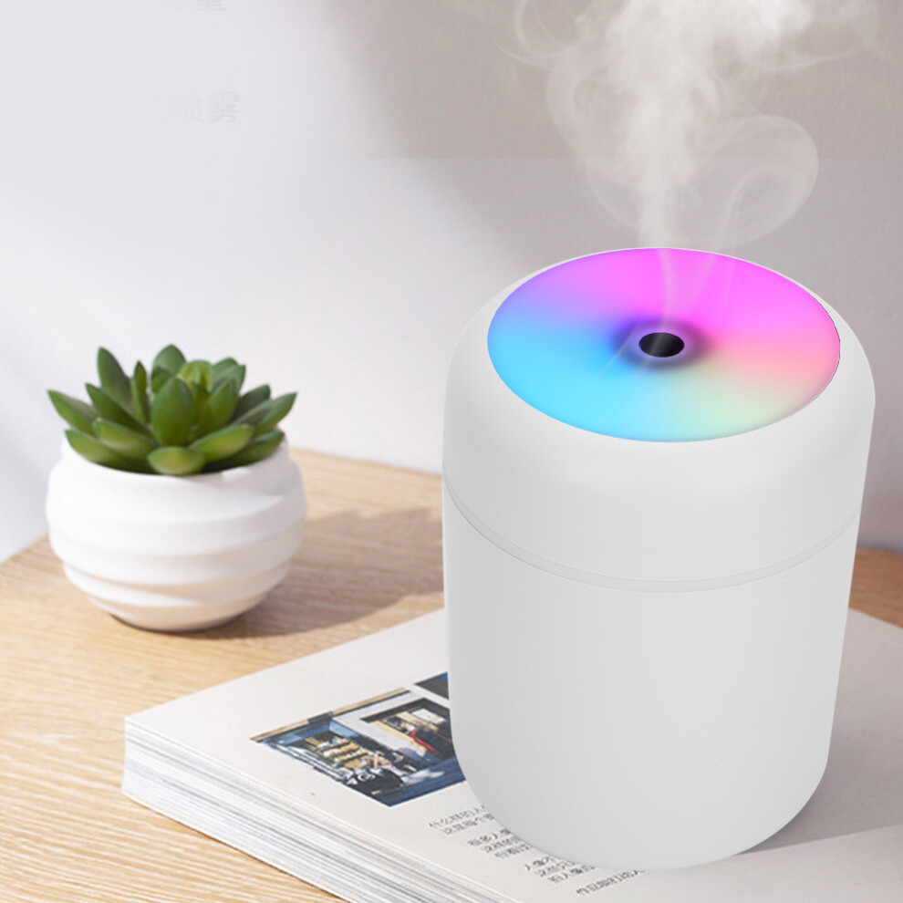 Light/White 300Ml Portable Usb Humidifier With Night , 2W, 300Ml