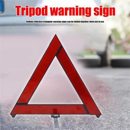 Warning Triangle 3pcs Triangle Reflector Sign Foldable Emergency Breakdown Warning Car Accessories For Roadside Emergencies 1