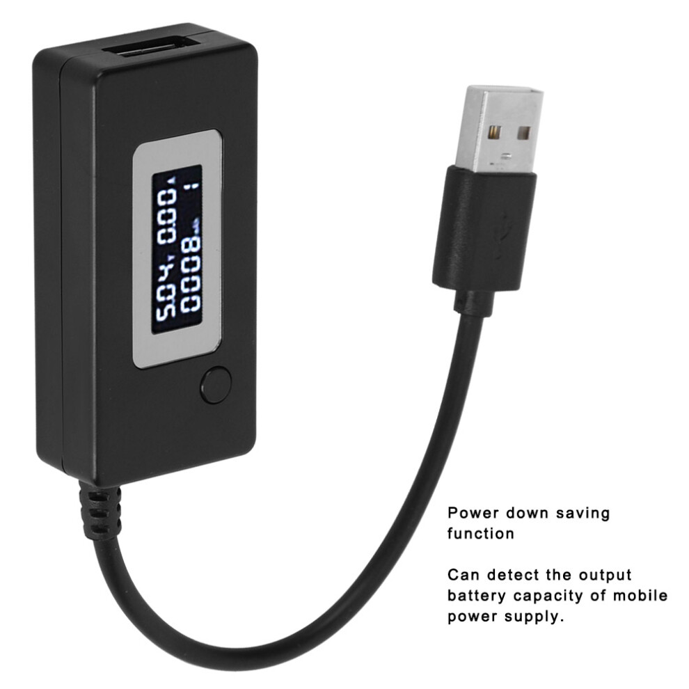 Usb Lcd Backlight Ammeter Voltmeter Capacity Tester 4-30V Black 8791362108139