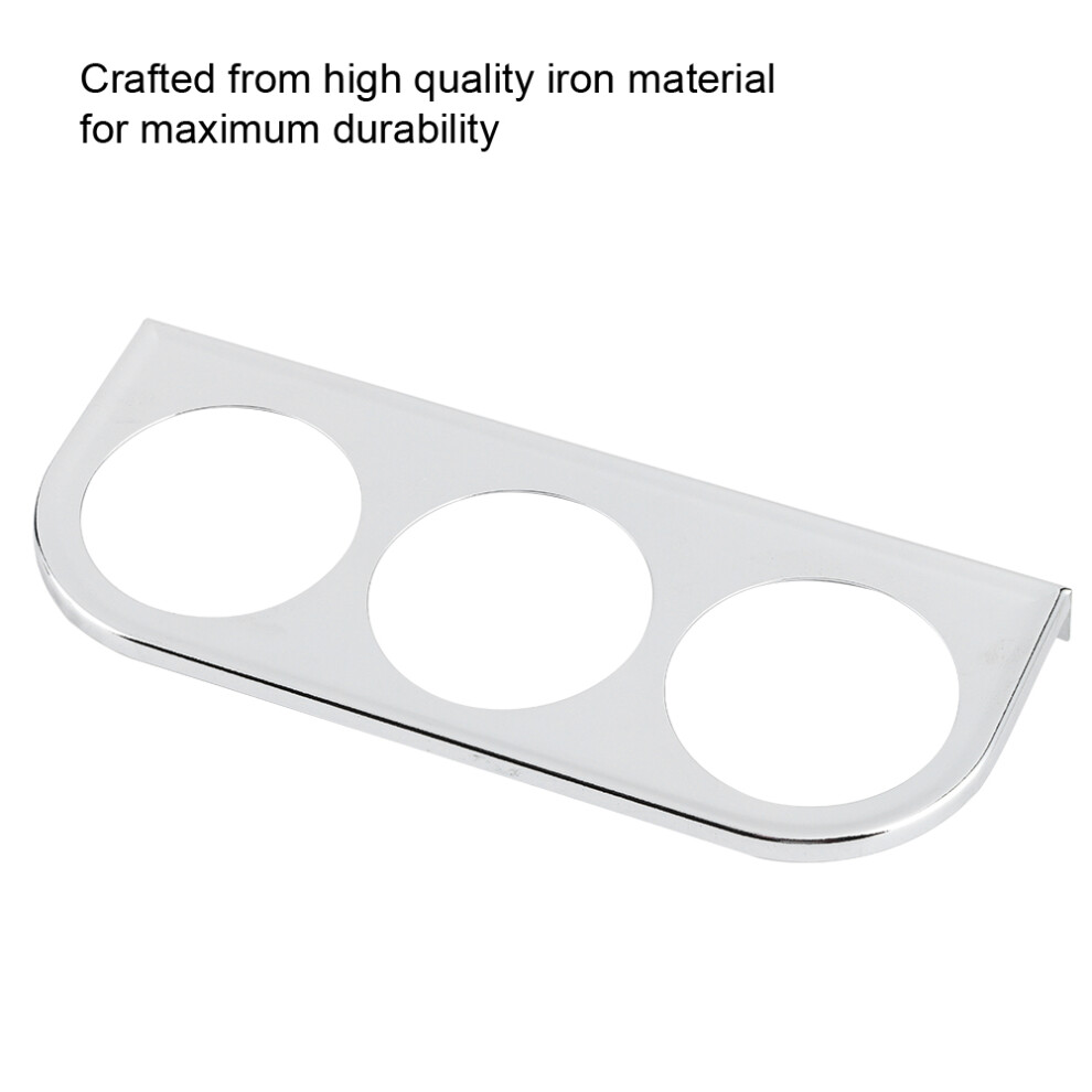 52Mm 2In Iron 3-Hole Dashboard Gauge Mount Bracket Silver 4621362108621