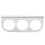 52mm 2in Iron 3-Hole Dashboard Gauge Mount Bracket Silver 2