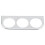 52mm 2in Iron 3-Hole Dashboard Gauge Mount Bracket Silver 7