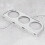 52mm 2in Iron 3-Hole Dashboard Gauge Mount Bracket Silver 5