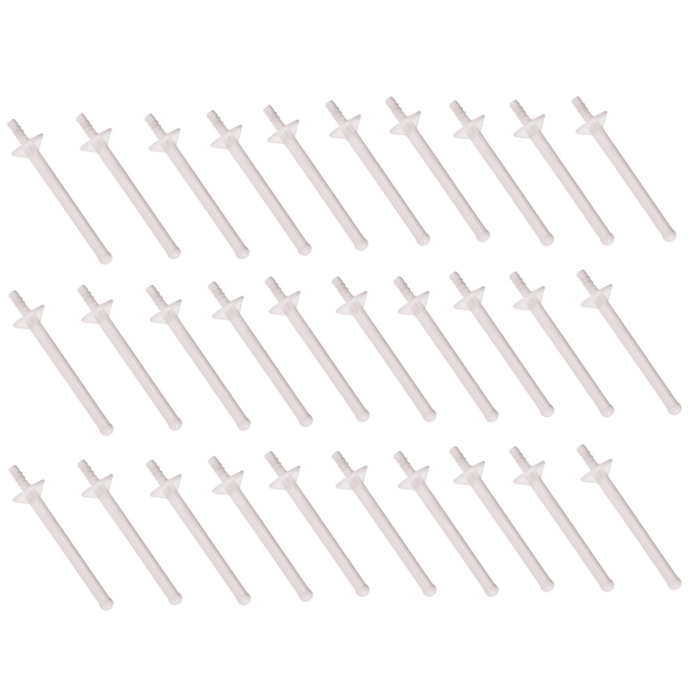 30PCS Multi-Use Nose and Eyebrow Waxing Sticks - White, 65*15mm
