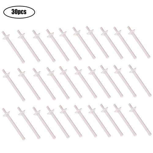 30PCS Multi-Use Nose and Eyebrow Waxing Sticks - White, 65*15mm 2