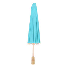 Buntes Kinder DIY-Malerei Papierregenschirm, Blau, 23cm, Durchmesser 30cm