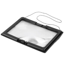 3X LED Light Reading Magnifier with Acrylic Lens, 27.3cm, Black