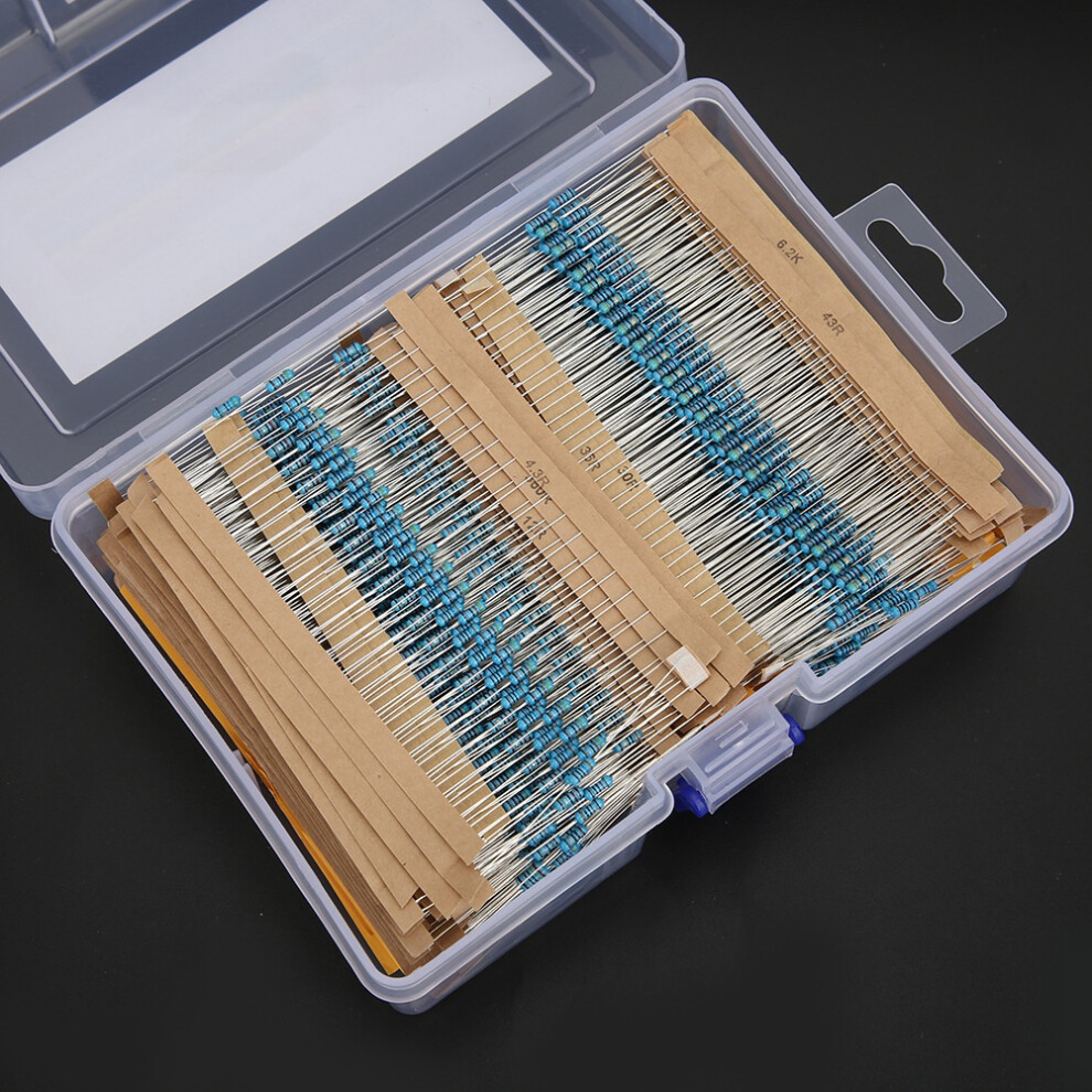Resistor Set 2600Pcs 1/4W Metal Film 1Î©-3Mî© Electronic Components Kit 8421362110190