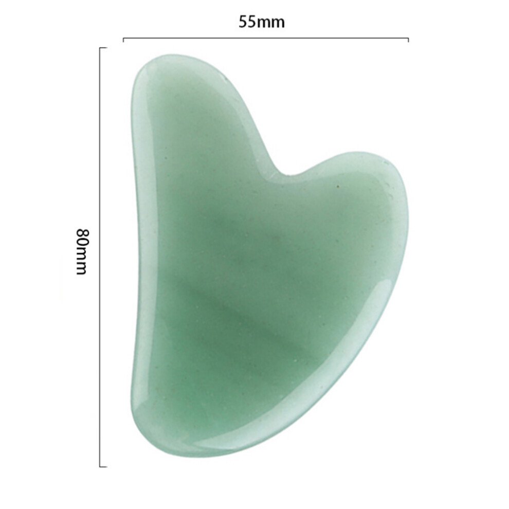 Green Natural Quartz Gua Sha Facial & Body Massager 80X55mm