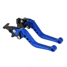 Motorcycle Brake Clutch Levers Universal Motorcycle Brake levers Motorcycle Accessories Modified Horn Adjustable Hand Lever GY6 Blue