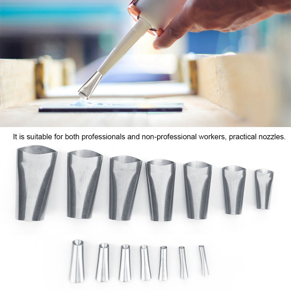 14Pcs Stainless Steel Caulking Nozzle Set Â 9Mm To 35Mm, Silver 6931362113548