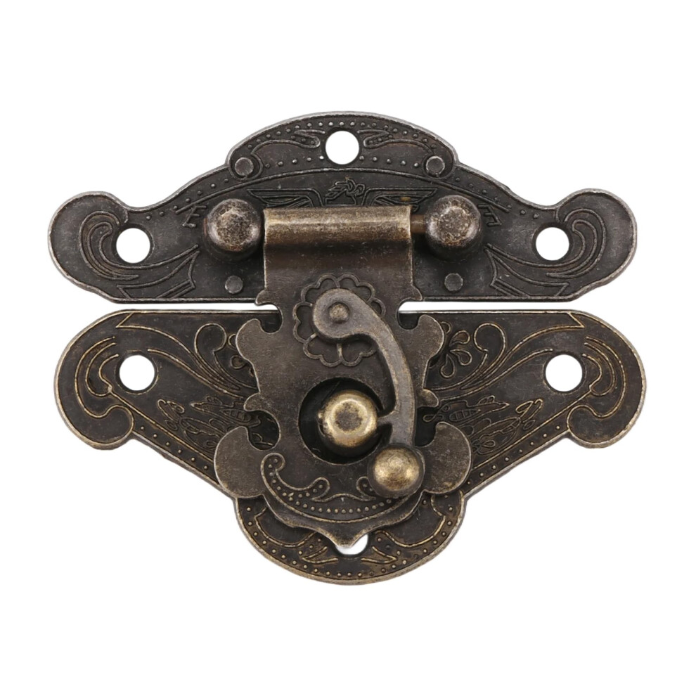 Antique Retro Vintage Decorative Latch Wooden Jewelry Box Hasp Pad Chest Lock Size:medium 9339159264645