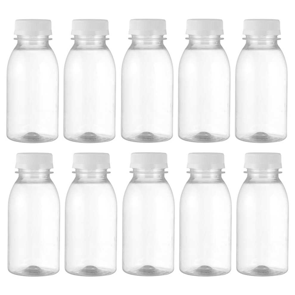 Beverage Containers With Caps, Food Grade Pet Materials Reusable Plastic Juice Bottles, Clear Bpa Free Bottles For Smoothies Juices Drinks, Not Fragil 9155353474686