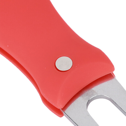 Lightweight Folding Divot Tool with Auto Ball Marker Function - Red 2