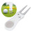 White Folding Golf Green Repair Tool with Ball Fork for On-the-Go Course Fixes 12