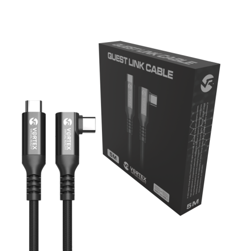 VortexVR 5m Oculus Link Cable USB-C to USB-C | Meta Quest 3 / 3S / 2 | High-Speed 5Gbps PC-VR Cable
