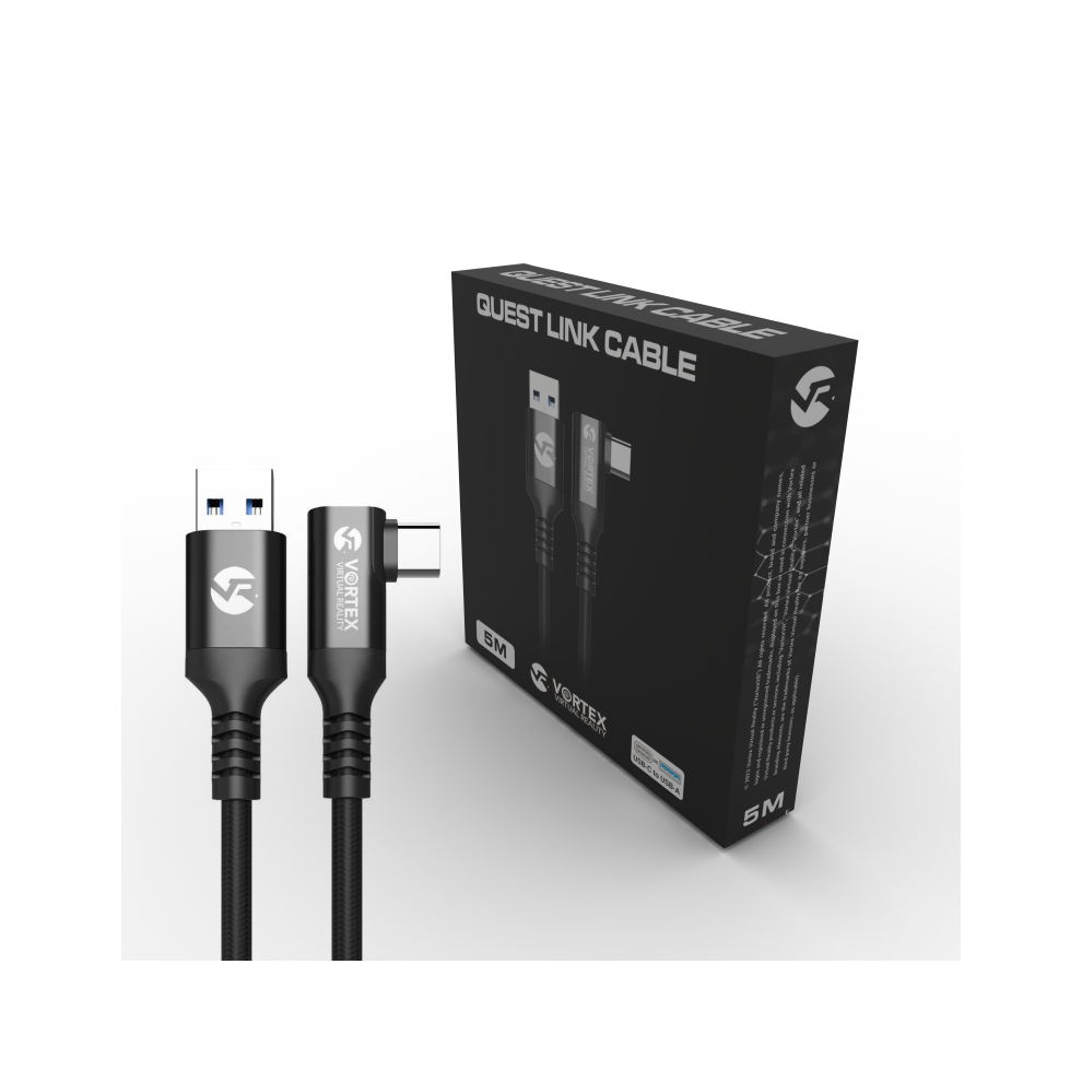 Vortexvr 5M Oculus Link Cable Usb-A To Usb-C | Meta Quest 3 / 3S / 2 | High-Speed 5Gbps Pc-Vr Cable 5904501310659