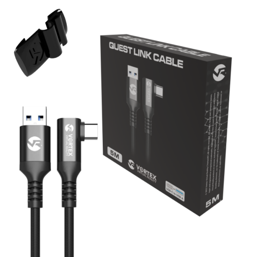 VortexVR cable 5m + Attache | USB-A | pour Quest 3 Quest 3S Quest 2