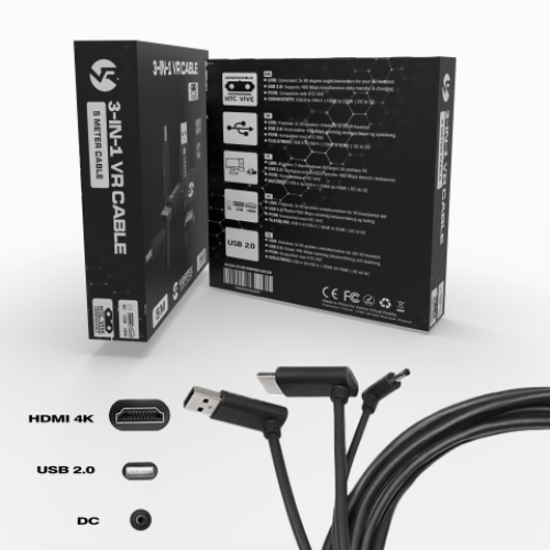 Câble 3-en-1 pour HTC Vive | VortexVR 2
