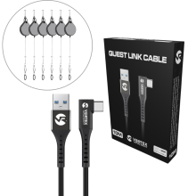 Jeu de câbles USB-A 10m + crochets de suspension | Meta Quest 3 & 3S & 2