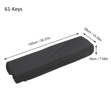 Waterproof Dust Cover for 61-Key Digital Piano Keyboard Black Color