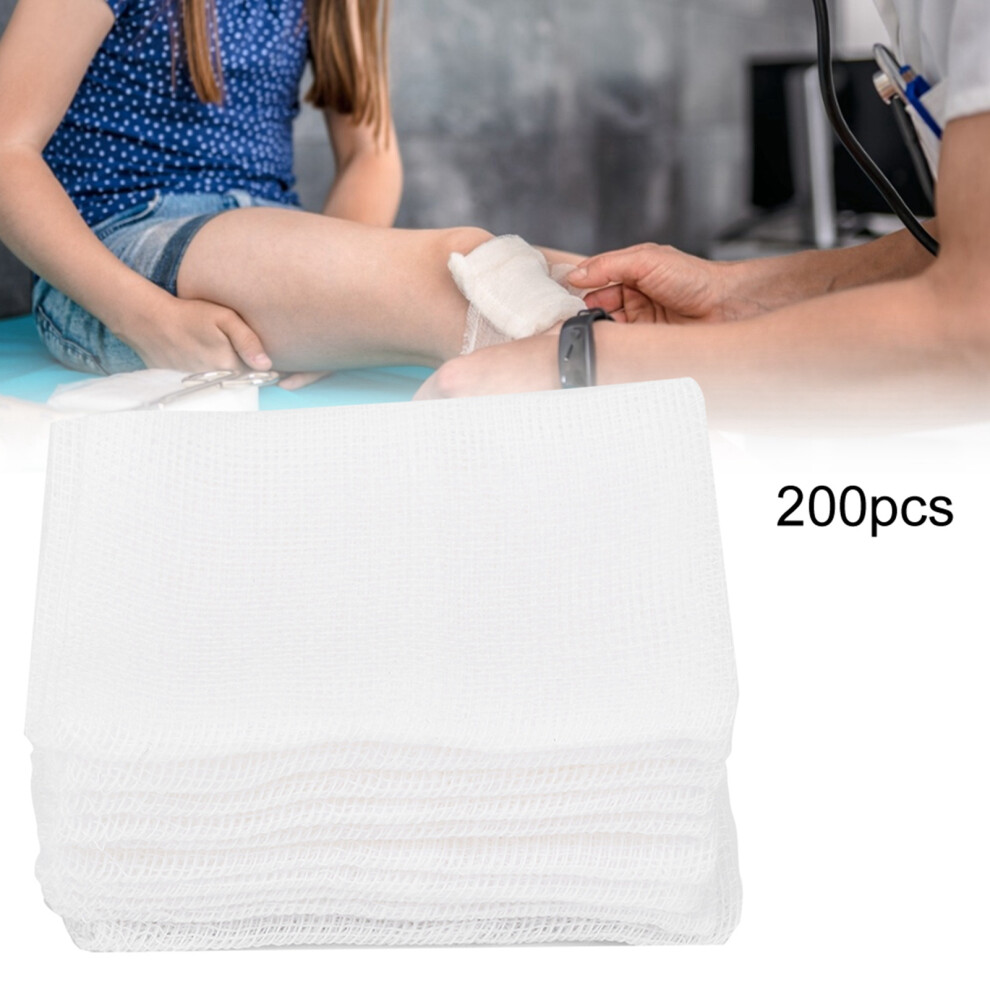 200pcs 6x8cm Gauze Pads Wound Dressing Emergency Care Thin, sterile
