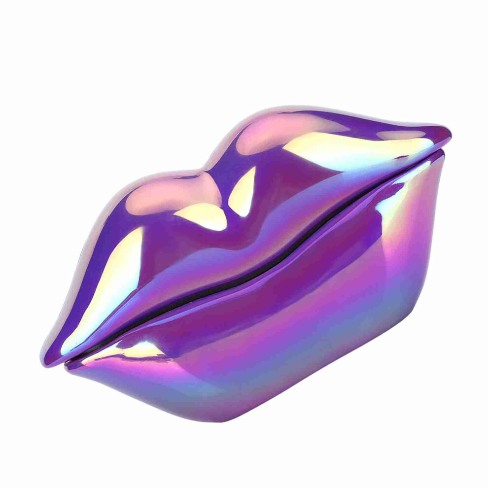 Creative Lips Desktop Landline Phone For Home Office Electroplate Finish Purple 7641362120413