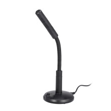 USB-Desktop-Omnidirektionales Mikrofon für PC & Gaming, Schwarz