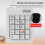 17-Key Mechanical Numeric Keypad, Splashproof, USB Wired, Model DX 17A 6