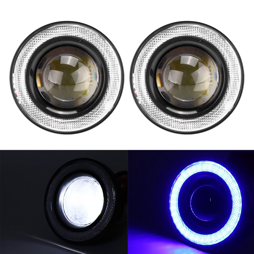 3.5In Cob Led Fog Lights Angel Eyes Replacement Kit White/Light 8761362123371