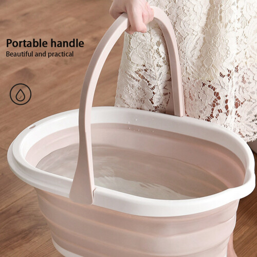 High Quality Light Pink Foldable Mop Bucket - 5cm Compact Storage 2