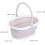 High Quality Light Pink Foldable Mop Bucket - 5cm Compact Storage 9