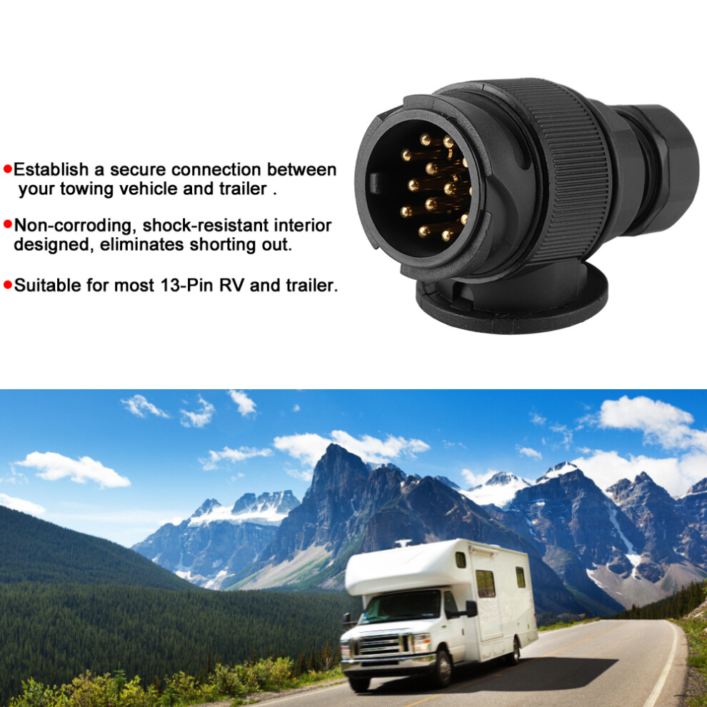 13-Pin Eu Trailer Plug Connector Portable 12V Accessory For Rv Trailers 4011362124637