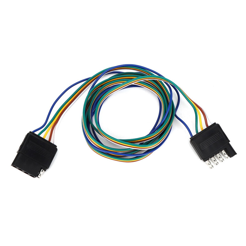 Rv Trailer 72In 5-Pin Flat Connector Plug Wiring Harness Color Coded Extension 9451362124605