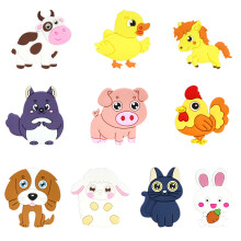 10 pezzi Tiere Kühlschrankmagnete, 3d Magnete Set Kinder Cartoon Für Magnettafel Magneten Kinder Spielzeug Der Erziehung Lernspiele Ab1Jahr