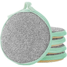 Esponjas de limpeza reutilizáveis de dupla face que não riscam, utensílio de limpeza de cozinha com espuma rica e alta capacidade de absorção,