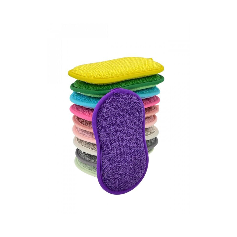 Effortless Cleaning Companions, Non Scratch Reusable Washable Sponges, Dual Action Scrubbing, Heavy Duty Cleaning, Environmentally Friendly, Set Of 5 9155353486665