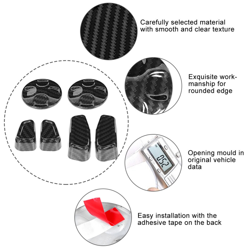 Carbon Fiber Car Seat Handle Cover Fit For Maserati Ghibli 2014-17 8431362128217