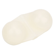 40 Stück ABS Doppel-Rattle Meeresfischerei-Anlockperlen, 31x15mm, Weiß