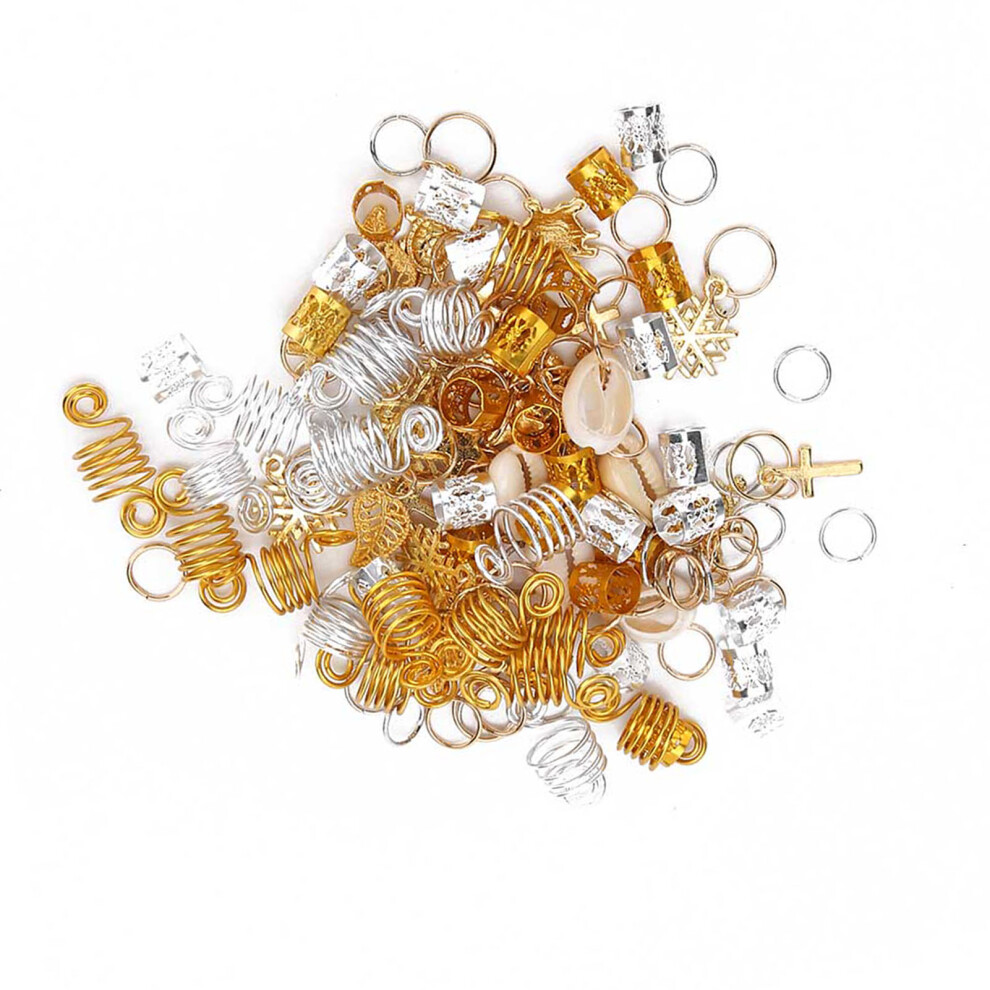 Fashion Hair Decoration: 120pcs Braid Rings Beads Accessories