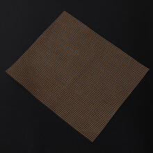 3Pcs Reusable BBQ Grill Mats Mesh Sheets Non-Stick 30x40cm Brown