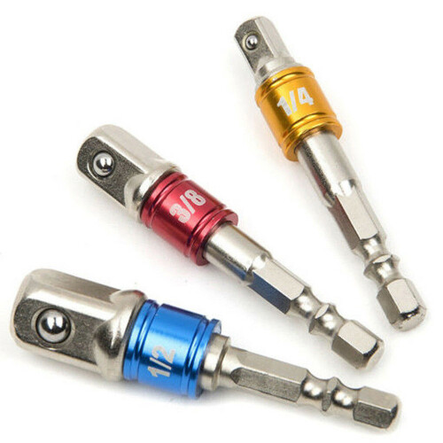 3Pcs Hex Impact Driver Adapter Set for Electric Tools 3 Sizes Compact Design 2